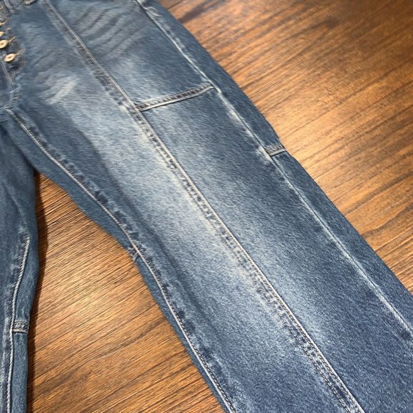 Kancan Sz 5/26 High Rise Button Fly Elastic Paperbag Waist Skinny Jeans - Picture 12 of 12